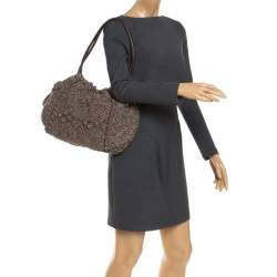 Pre Owned Sonia Rykiel Beige Tweed Hobo