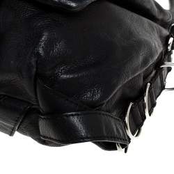 Pre Owned  Sonia Rykiel Black Leather Studded Shoulder Bag