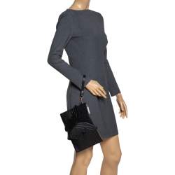 Pre Owned Sophia Webster Black Leather Butterfly Wristlet Pouch