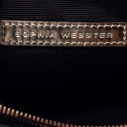 Pre Owned Sophia Webster Black Leather Butterfly Wristlet Pouch