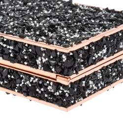 Sophia Webster Black Crystal Embellished Clara Box Clutch