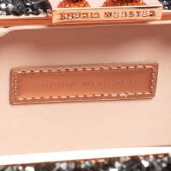 Sophia Webster Black Crystal Embellished Clara Box Clutch