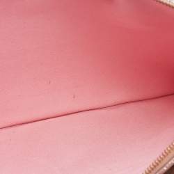 Pre Owned Sophia Webster Metallic Rosegold Leather Butterfly Wristlet Pouch