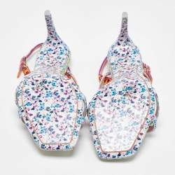 Sophia Webster Multicolor Satin and Patent Leather Laurellie Ankle Strap Sandals 39.5