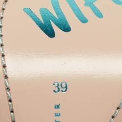 Pre Owned Sophia Webster Cream Satin Crystal Embellished D'orsay Pumps Size 39