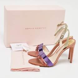 Sophia Webster Multicolor Lurex Fabric Andie Bow Sandals Size 38