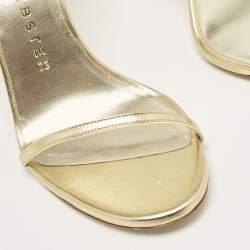 Sophia Webster Gold Leather Mariposa Ankle Strap Sandals Size 40