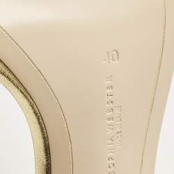 Sophia Webster Gold Leather Mariposa Ankle Strap Sandals Size 40