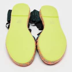 Sophia Webster Multicolor Fabric New Juana Ribbon Espadrille Flats Size 40