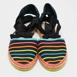 Sophia Webster Multicolor Fabric New Juana Ribbon Espadrille Flats Size 40
