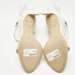 Pre Owned Sophia Webster Multicolor Patent Leather Chiara Butterfly Sandals Size 41