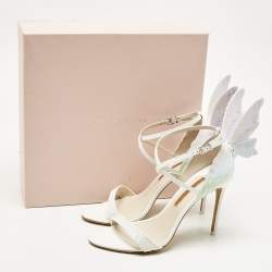 Pre Owned Sophia Webster Multicolor Patent Leather Chiara Butterfly Sandals Size 41