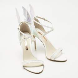 Pre Owned Sophia Webster Multicolor Patent Leather Chiara Butterfly Sandals Size 41