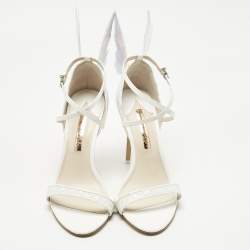 Pre Owned Sophia Webster Multicolor Patent Leather Chiara Butterfly Sandals Size 41