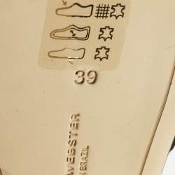 Pre Owned Sophia Webster Multicolor Suede and Satin Crystal Embellish Chiara Platform Pumps Size 39