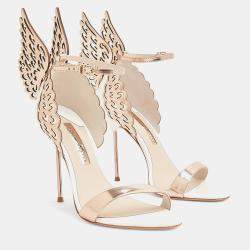 Pre Owned حذاء صندل صوفيا ويبستر إيفانجلين جلد ذهبي