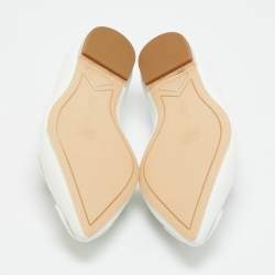 مملوكة مسبقًا Sophia Webster Bibi Butterfly Size 41 White Leather Pointed Toe Ballet Flats