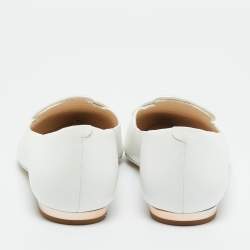 مملوكة مسبقًا Sophia Webster Bibi Butterfly Size 41 White Leather Pointed Toe Ballet Flats