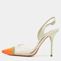 مملوكة مسبقًا Sophia Webster Daria Size 37 Multicolor Leather and PVC Slingback Pumps