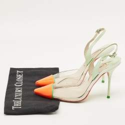 مملوكة مسبقًا Sophia Webster Daria Size 37 Multicolor Leather and PVC Slingback Pumps