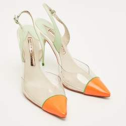 مملوكة مسبقًا Sophia Webster Daria Size 37 Multicolor Leather and PVC Slingback Pumps