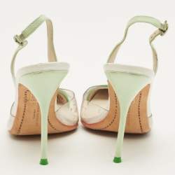 مملوكة مسبقًا Sophia Webster Daria Size 37 Multicolor Leather and PVC Slingback Pumps