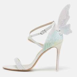 Pre Owned Sophia Webster Talulah Size 37.5 Multicolor Leather Ankle Strap Sandals