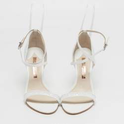 Pre Owned Sophia Webster Talulah Size 37.5 Multicolor Leather Ankle Strap Sandals