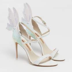 Pre Owned Sophia Webster Talulah Size 37.5 Multicolor Leather Ankle Strap Sandals