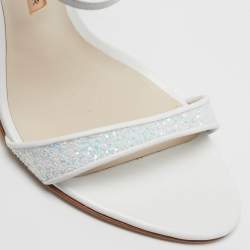 Pre Owned Sophia Webster Talulah Size 37.5 Multicolor Leather Ankle Strap Sandals