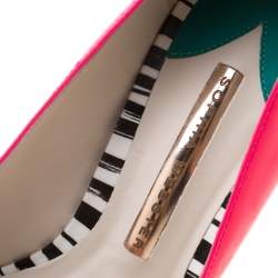 Sophia Webster Florescent Pink Leather Coco Flamingo Pointed Toe Pumps Size 38