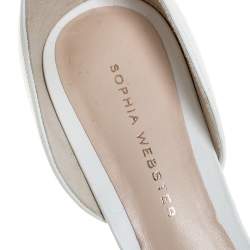 Sophia Webster White Leather Ankle Straps Sandals Size 36.5