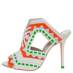 Sophia Webster Multicolor Leather Riko Cut Out Slide Sandals Size 39