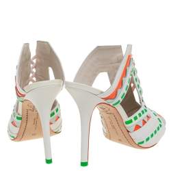 Sophia Webster Multicolor Leather Riko Cut Out Slide Sandals Size 39