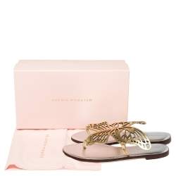 Pre Owned Sophia Webster Gold Leather Talulah Flats Size 41