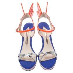 Pre Owned Sophia Webster Multicolor Leather Chiara Wing Sandals Size 36