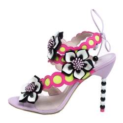 Pre Owned Sophia Webster Multicolor Leather and PVC Amazona Sandals Size 41
