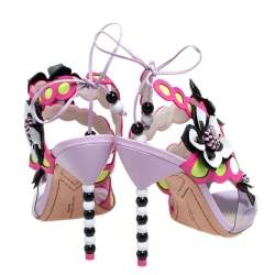 Pre Owned Sophia Webster Multicolor Leather and PVC Amazona Sandals Size 41