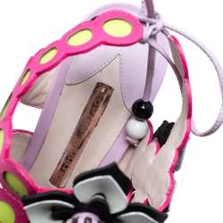 Pre Owned Sophia Webster Multicolor Leather and PVC Amazona Sandals Size 41