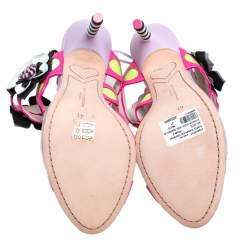 Pre Owned Sophia Webster Multicolor Leather and PVC Amazona Sandals Size 41