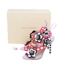 Pre Owned Sophia Webster Multicolor Leather and PVC Amazona Sandals Size 41