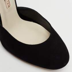 Sophia Webster Black Suede Stacey Ankle-Strap Pumps Size 39