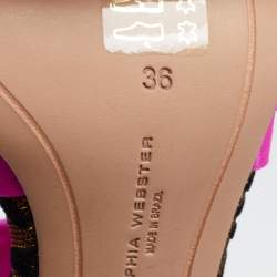 Sophia Webster Fuchsia Knotted Satin Ankle Strap Sandals Size 36
