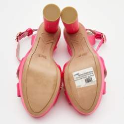 Sophia Webster Pink Satin Crystal Embellished Amanda Sandals Size 39