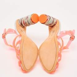 Sophia Webster Orange PVC Ankle Strap Sandals Size 39