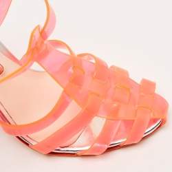 Sophia Webster Orange PVC Ankle Strap Sandals Size 39