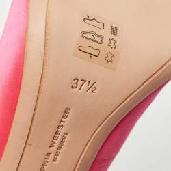 Pre Owned Sophia Webster Hot Pink Satin Lola Gem Pointed Toe Pumps Size 37.5