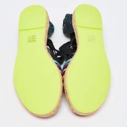 Pre Owned Sophia Webster Multicolor Fabric New Juana Ribbon Espadrille Flats Size 40