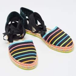 Pre Owned Sophia Webster Multicolor Fabric New Juana Ribbon Espadrille Flats Size 40