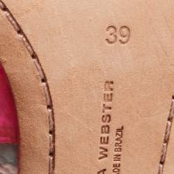 Pre Owned Sophia Webster Multicolor Leather And PVC Tie Detail Mules Size 39